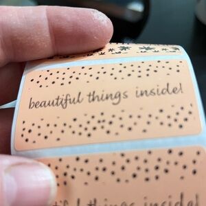 Beautiful things inside. shipping stickers  25
